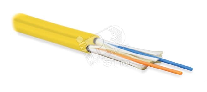 Кабель волоконно-оптический 50/125 (OM3) многомодовый. 2 волокна. duplex. zip-cord. плотное буферное покрытие (tight buffer) 2.0 мм. для внутренней прокладки. LSZH. аква