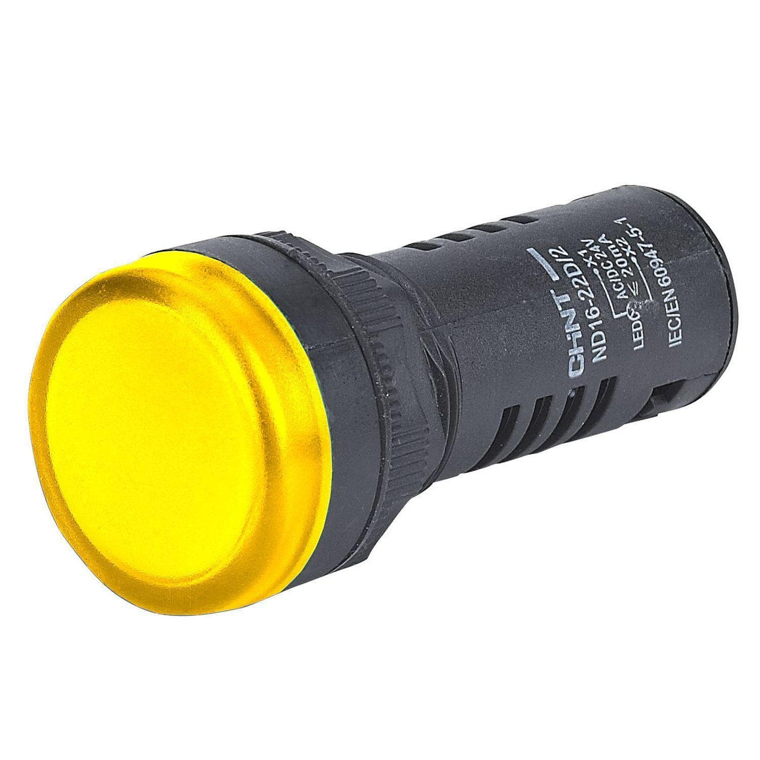Индикатор ND16-22D/2C желтый, встроенный резистор, IP65 AC/DC110В (R)