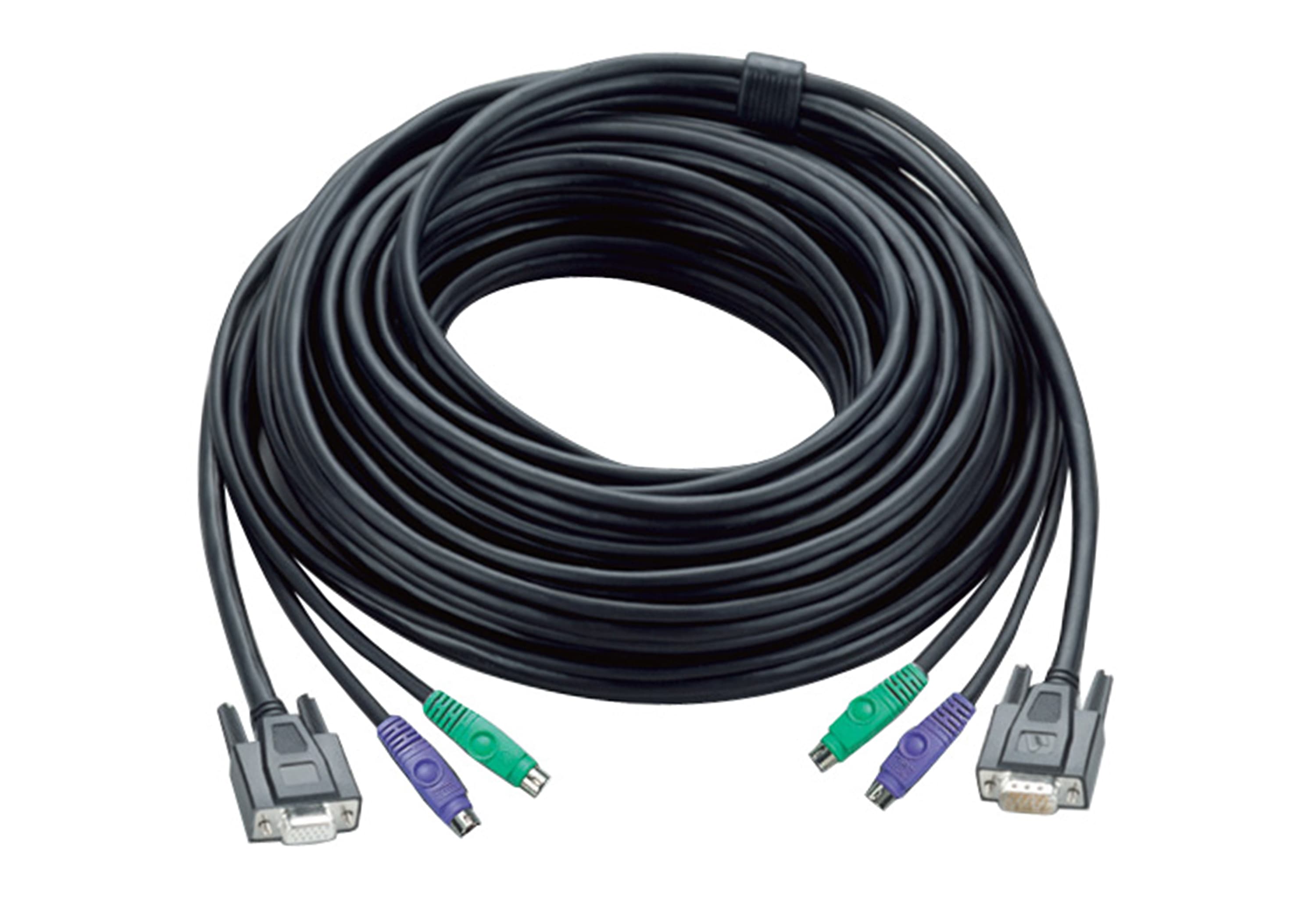 Кабель KVM с интерфейсами PS/2, VGA, 5м.
