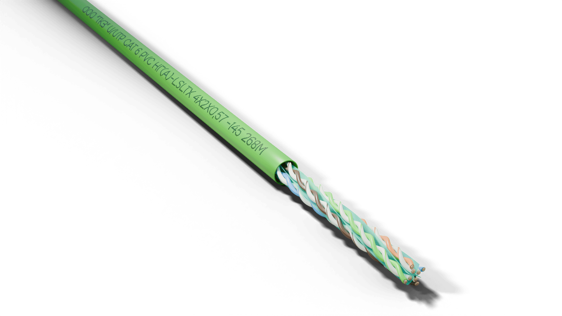 Кабель U/UTP Cat 6 PVC нг(A)-LSLTx 4х2х0,57