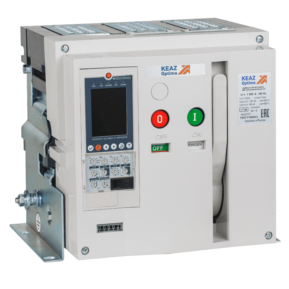 Выключатель автоматический воздушный OptiMat A-4000-S4-3P-100-F-MR8.1-BH-C2200-M2-P00-S1-03