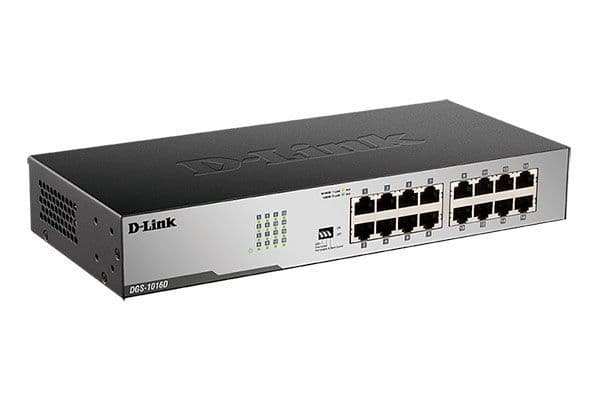Коммутатор неуправляемый L2 16 портов RJ45 10 100 1000 Мб/с