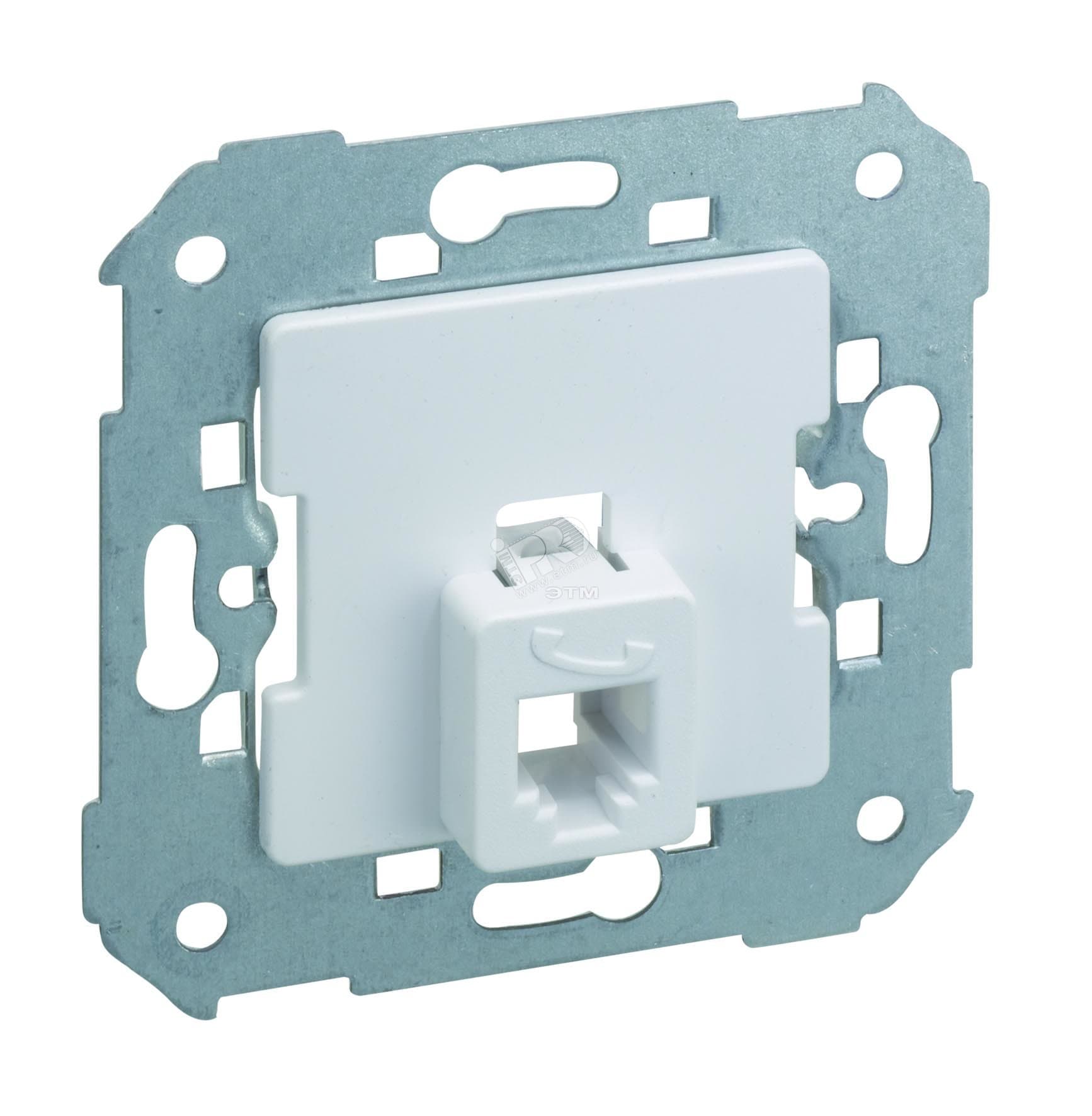Розетка телефонная RJ-11, S82,82N, 88, механизм, черный