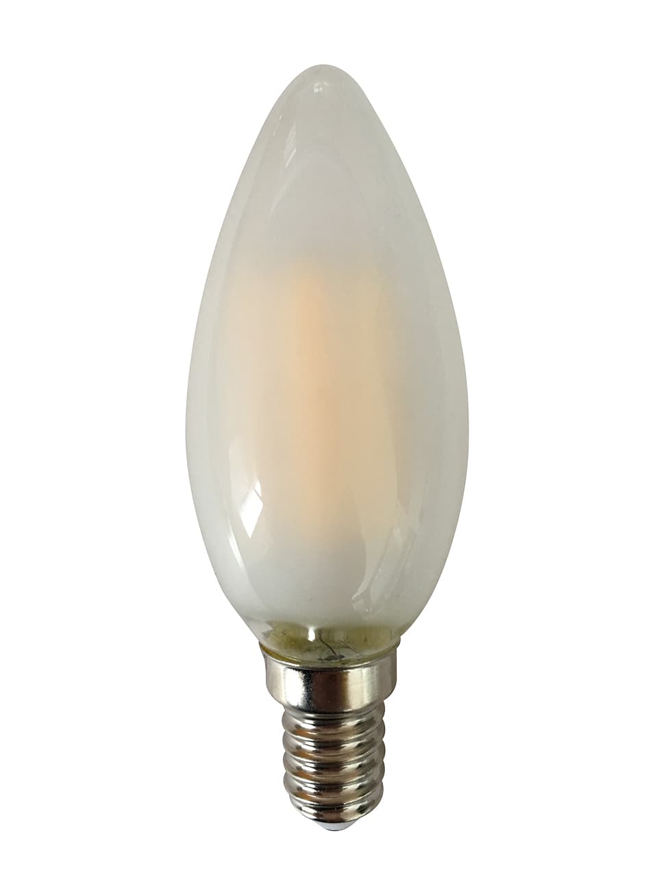 Лампа светодиодная декоративная LED 6w E14 3000K свеча матовая филамент 230/50