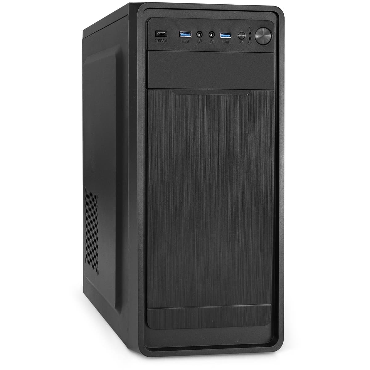 Корпус для ПК, Miditower, ATX, БП 500W, 2xUSB 3.0 + 1xType-C, аудио, чёрный
