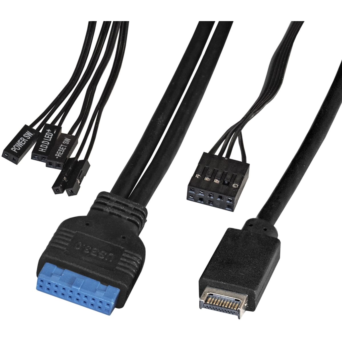 Корпус для ПК, Miditower, ATX, БП 500W, 2xUSB 3.0 + 1xType-C, аудио, чёрный