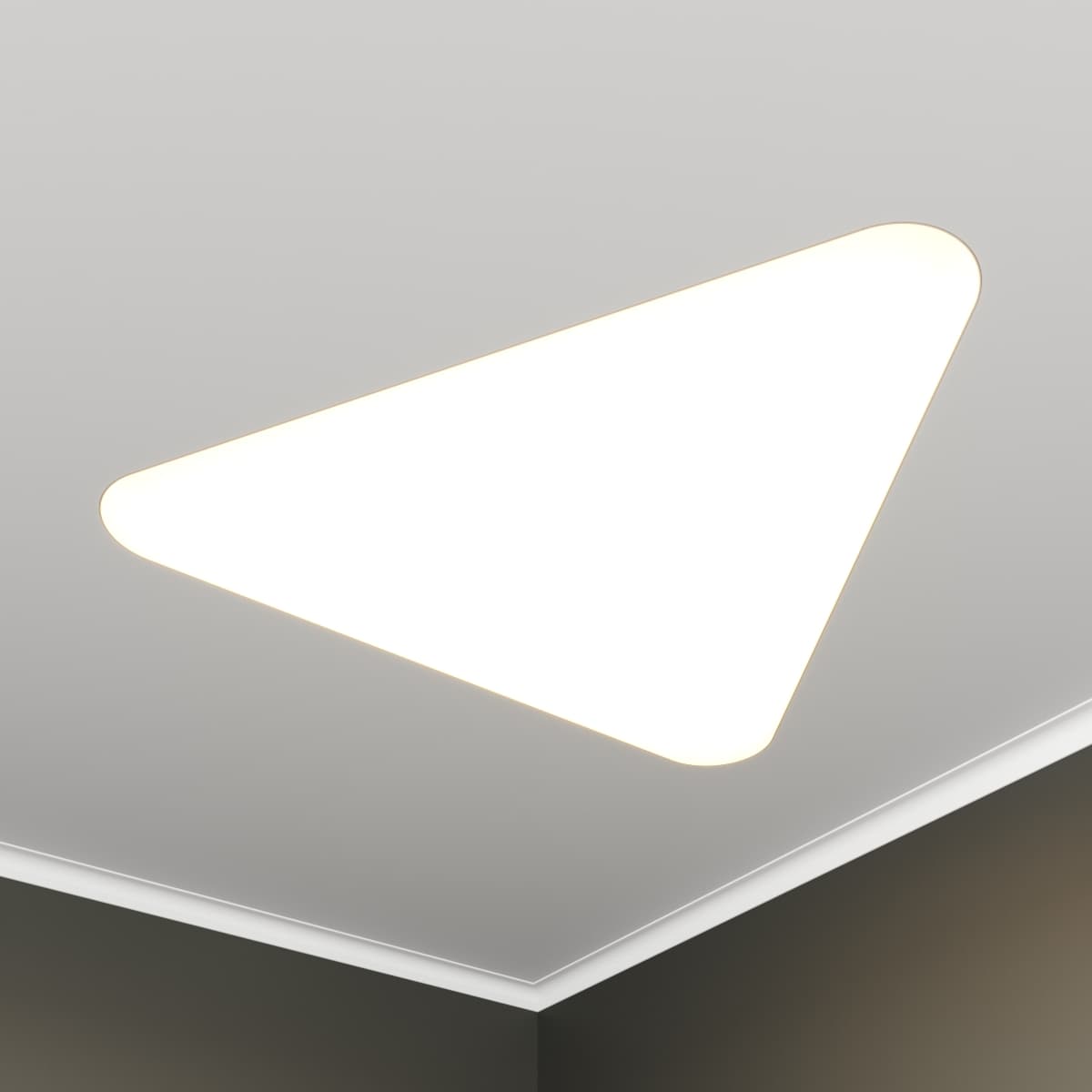 Светильник светодиодный RVE-LBX-TRIO-SOFT-430-V (Треугольник закругленный 430х386х100мм 12Вт встраиваемый 4000K Белый)