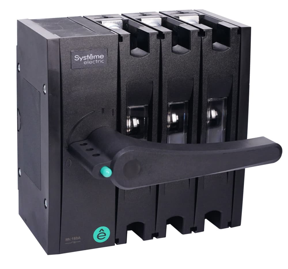 ВЫКЛ.-РАЗЪЕДИНИТЕЛЬ SYSTEMEPACT SD160 3P 100A РУКОЯТКА СЛЕВА ФРОНТ._РУКОЯТКА ЗАКАЗЫВАЕТСЯ ОТДЕЛЬНО
