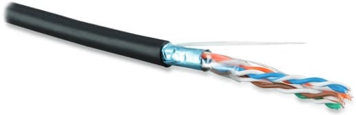 Витая пара F/UTP кат 5e 4 пары AWG24 solid OUT    LSZH нг(А)-HF черный 500м