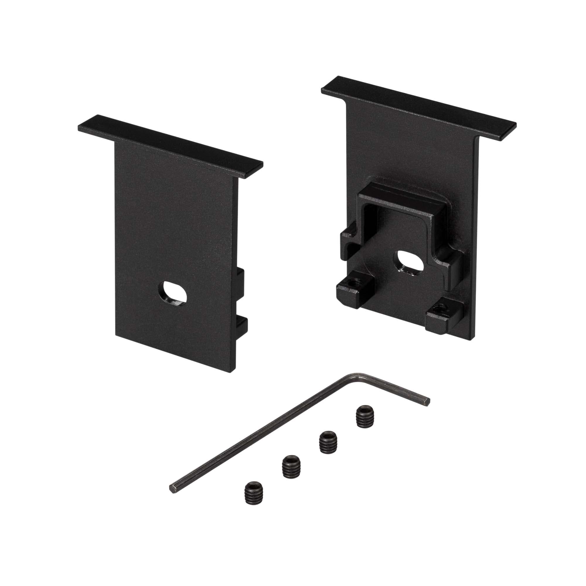 Заглушка SL-COMFORT-2542-F BLACK c отверстием (ARL, Металл)
