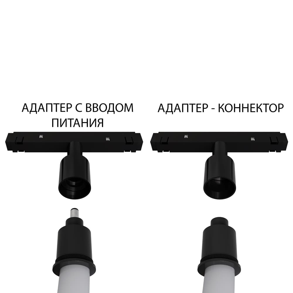 Адаптер-коннектор Expert Для гибкого неона Loop Алюминий Чёрный