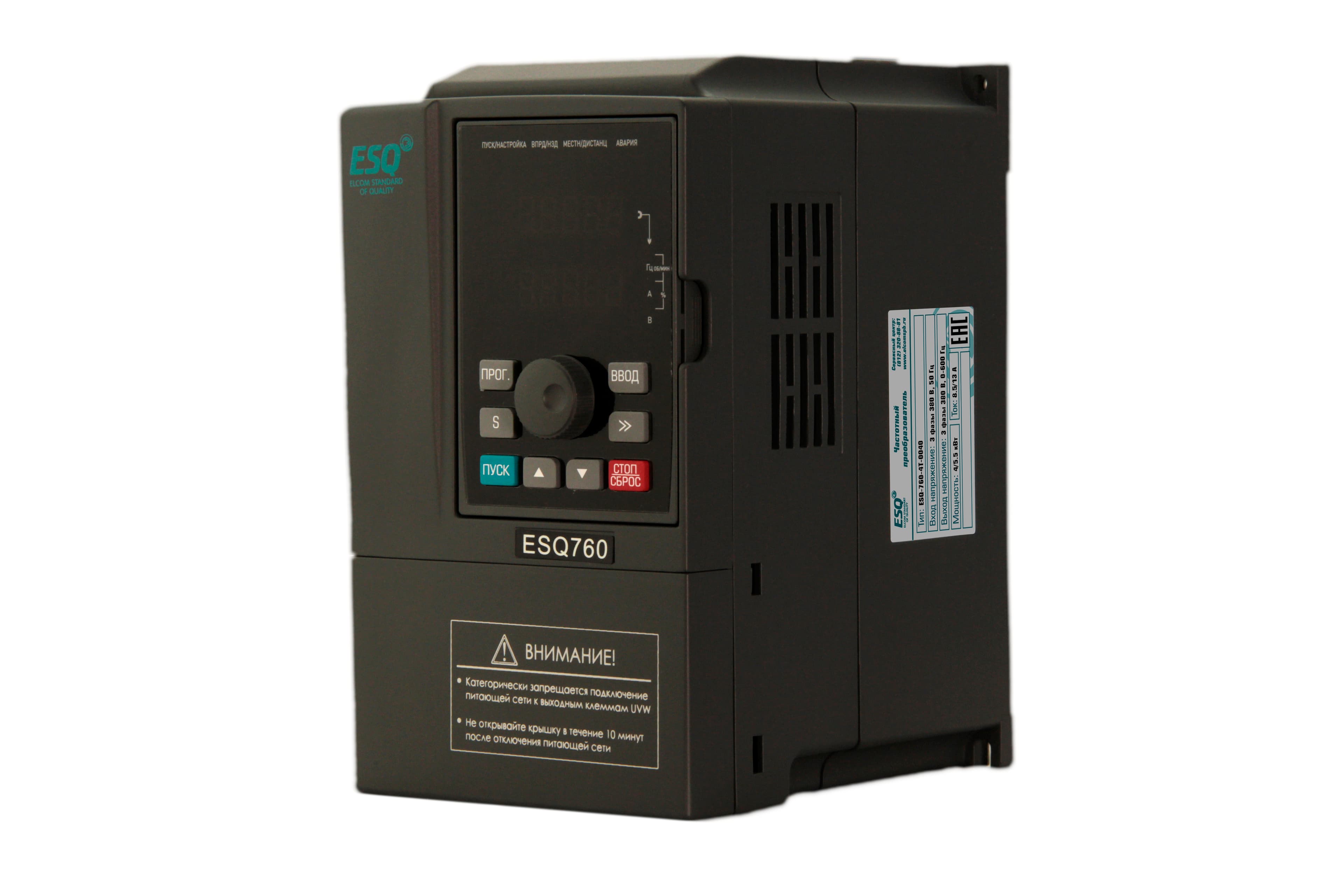 Преобразователь частоты ESQ-760-4T-0040 4/5.5 кВт, 380В