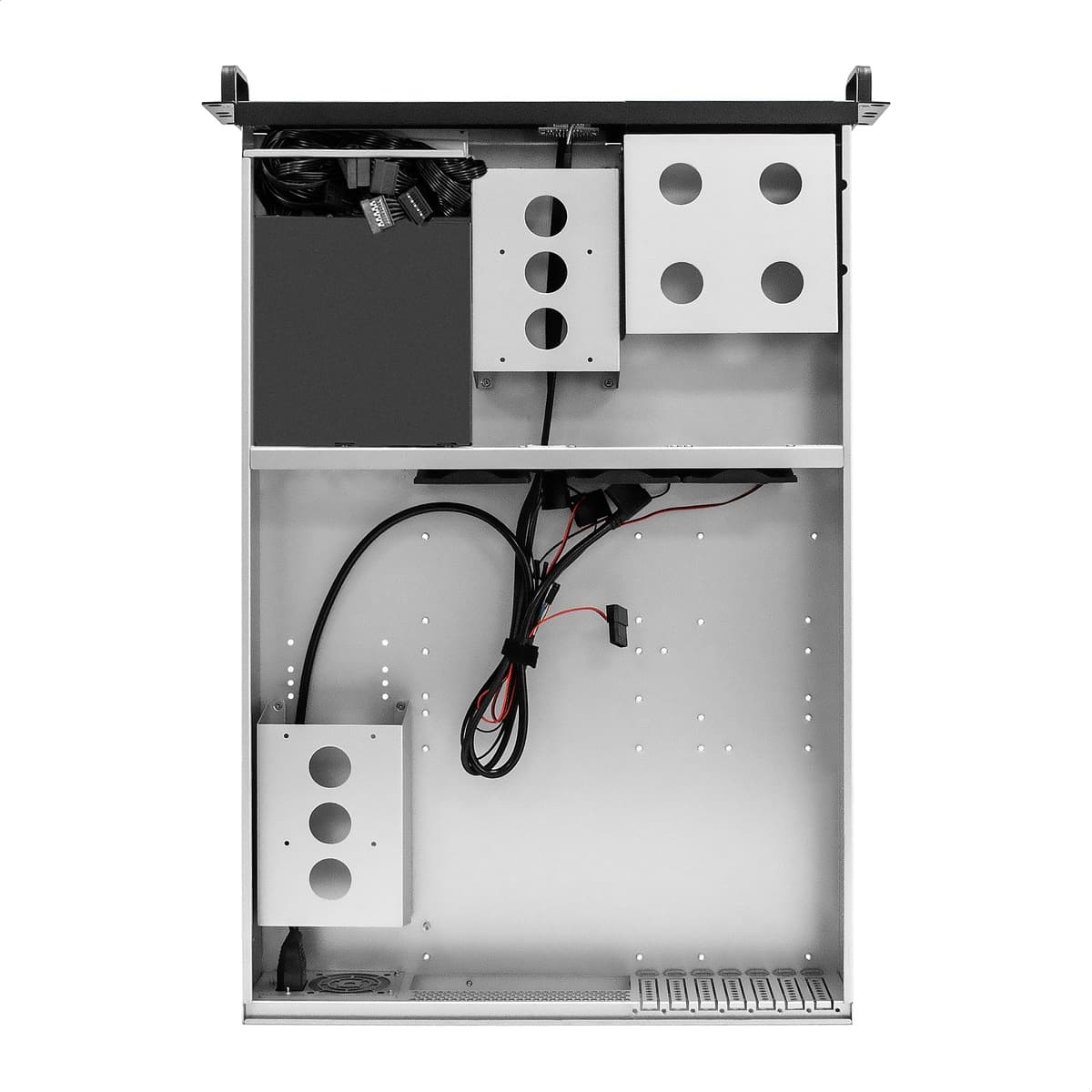 Серверный корпус 2U, 19'' стоечный, глубина 650 мм, БП 1000W, 2xUSB