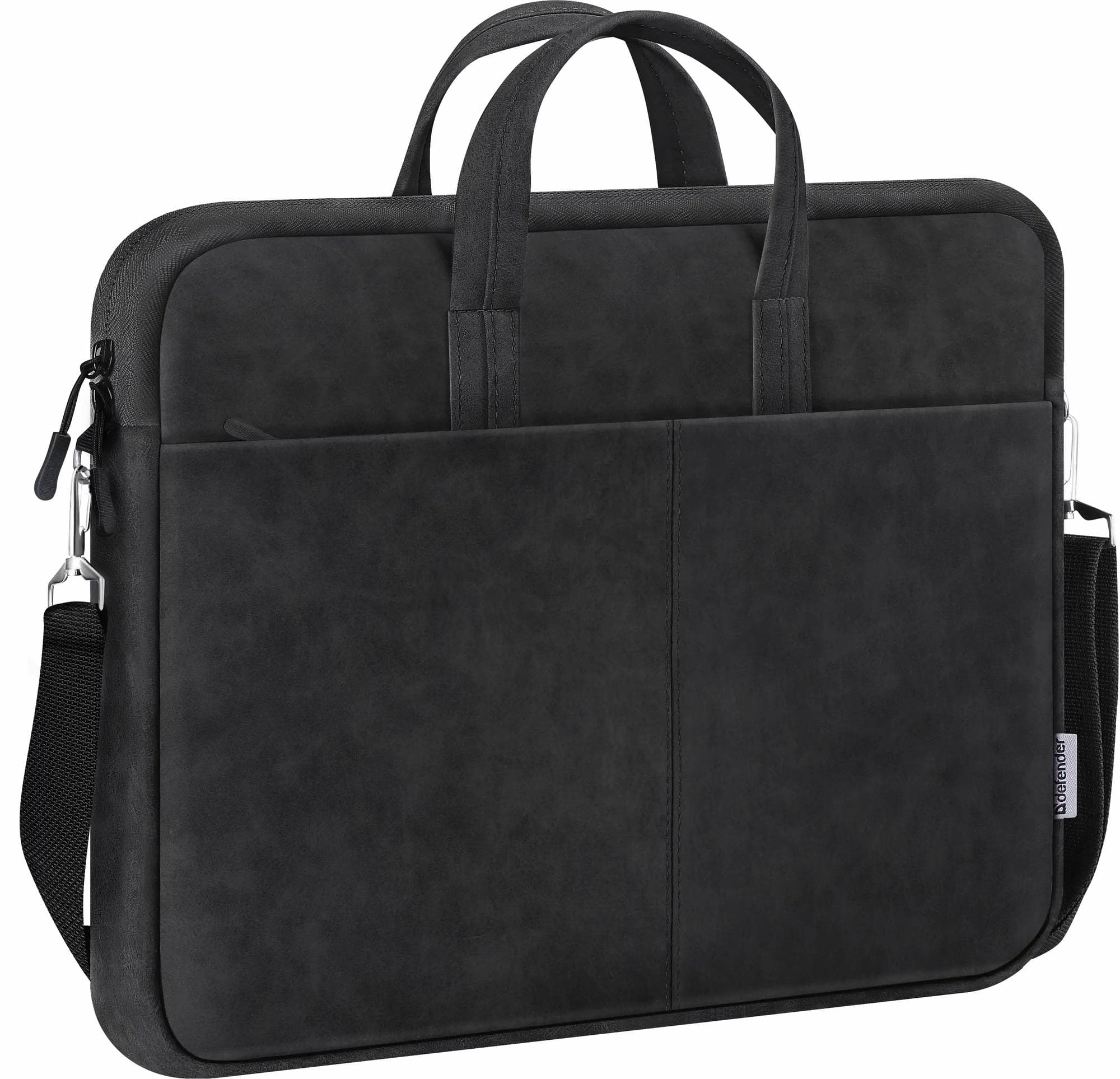 Сумка для ноутбука Solid  15.6'' PU кожа, черный, карман''