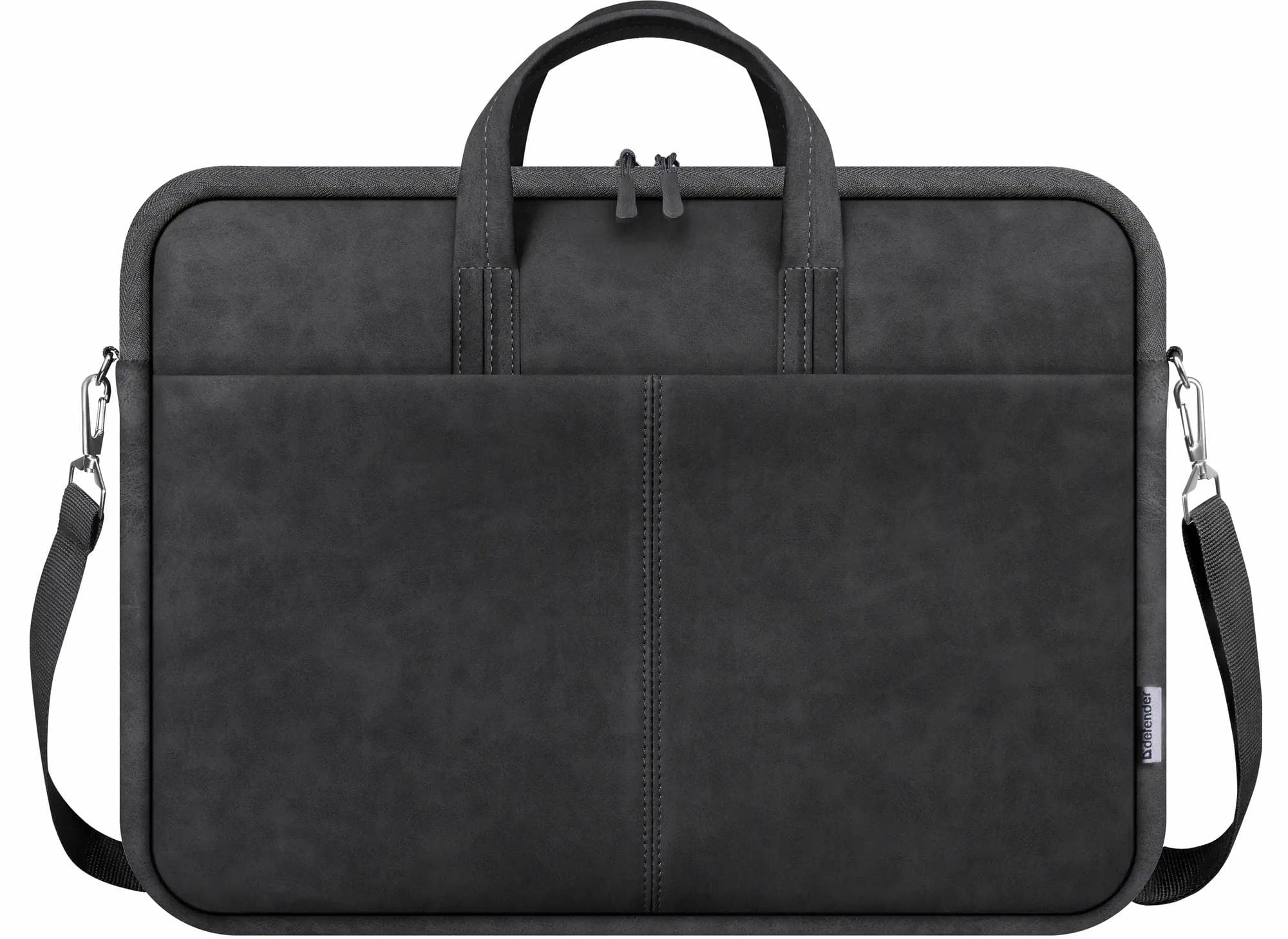 Сумка для ноутбука Solid  15.6'' PU кожа, черный, карман''