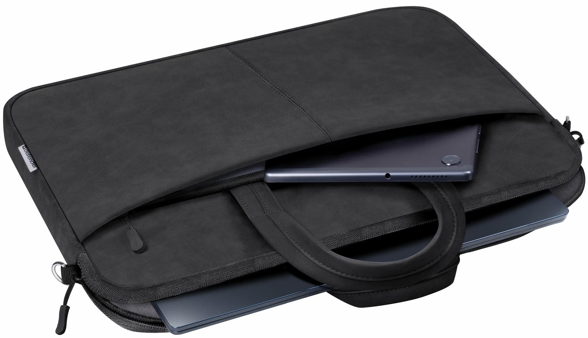Сумка для ноутбука Solid  15.6'' PU кожа, черный, карман''