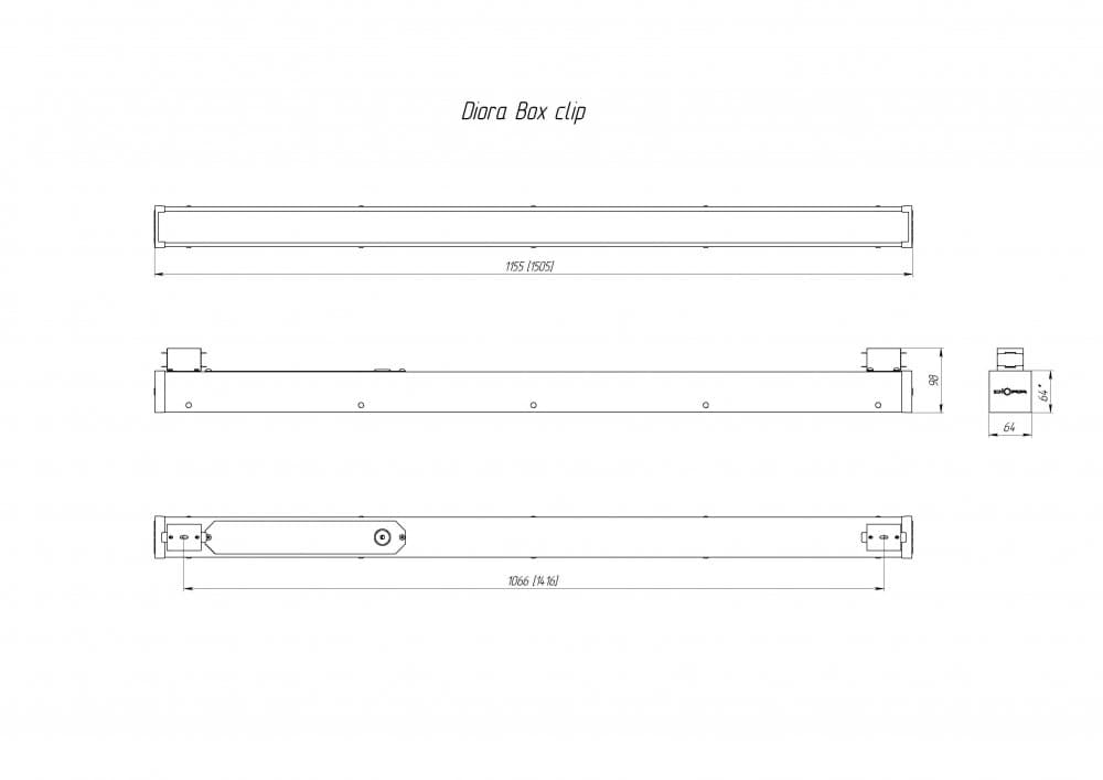 Светильник Box SE 40/4000 opal 5K Black clip-1150
