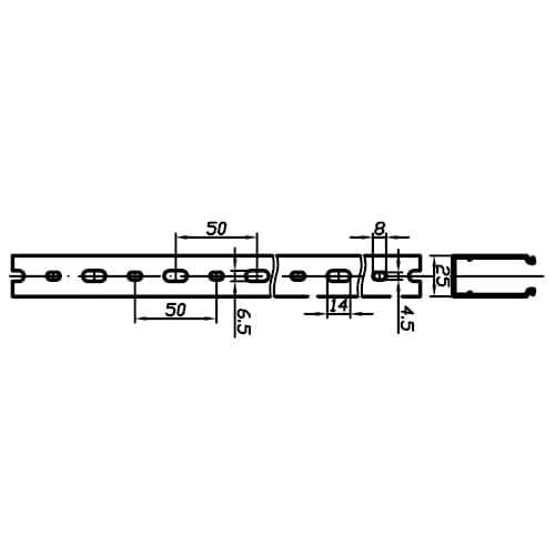 Короб перфорированный синий RL12 25x30