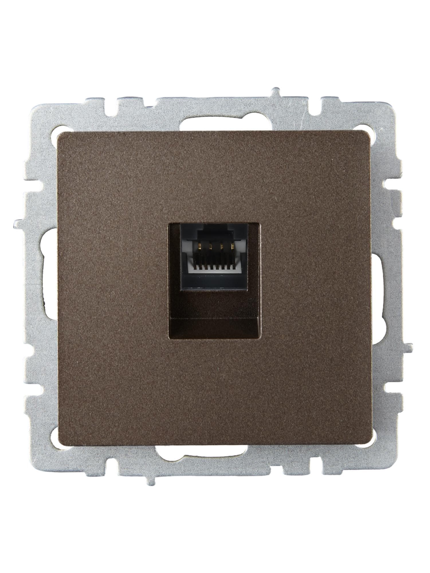 BRITE Розетка компьютерная RJ45 кат.6 РК11-БрТБ темная бронза IEK