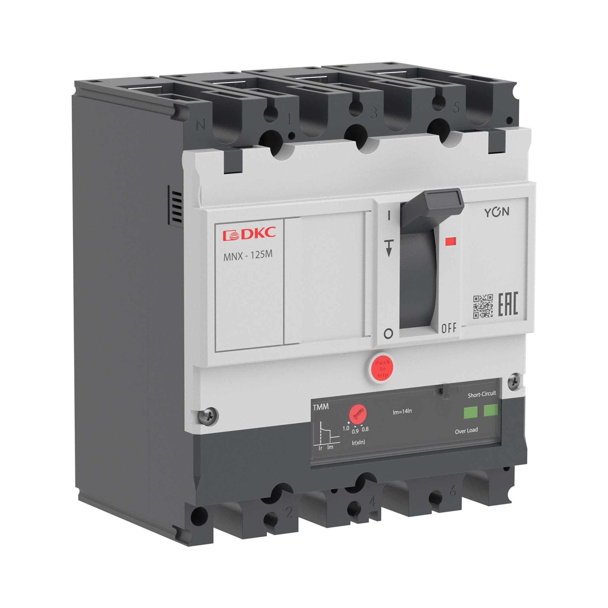 Выключатель автоматический YON pro MNX125M 4P 50 A 100 kA при AC415V расцепитель TMM