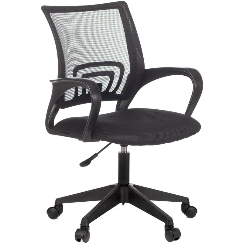 Кресло офисное Easy Chair 396 LT черное (сетка/ткань, пластик)