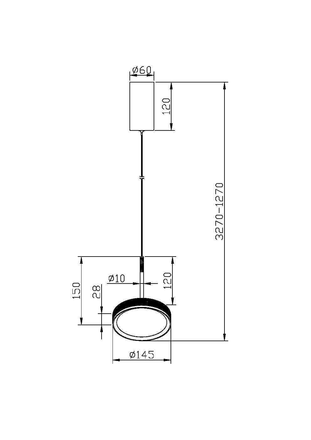 Светильник подвесной El LED 12W Черный
