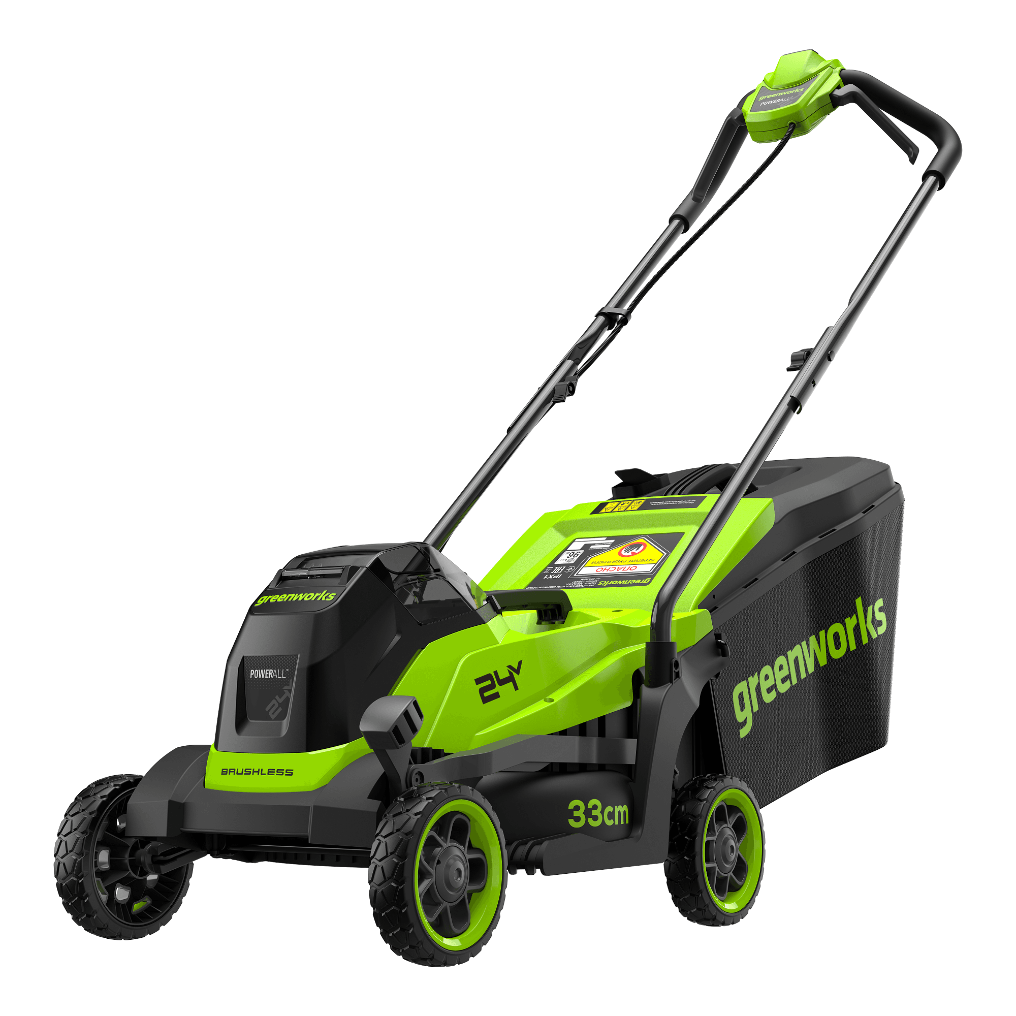 Газонокосилка аккумуляторная Greenworks GD24LM331,  24V, 33 см, бесщеточная, c 1хАКБ 2Ач (2520607UA)