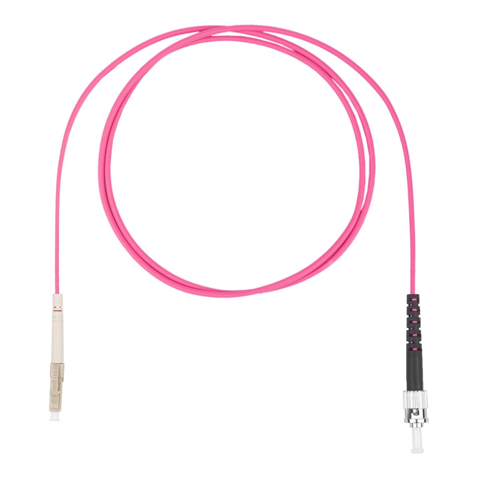 Патч-корд оптический, LC-ST симплекс (simplex) OM4, нг(А)-HF, маджента, 5,0 м