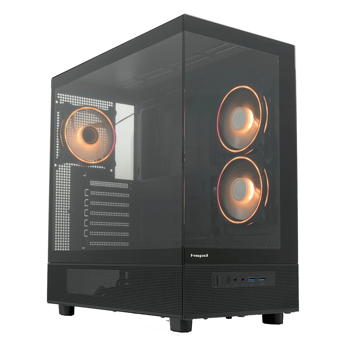 Корпус для ПК F710 Panoramic Black, Mid Tower, E-ATX/ATX/mATX/mITX, черный, с ARGB вент., без БП