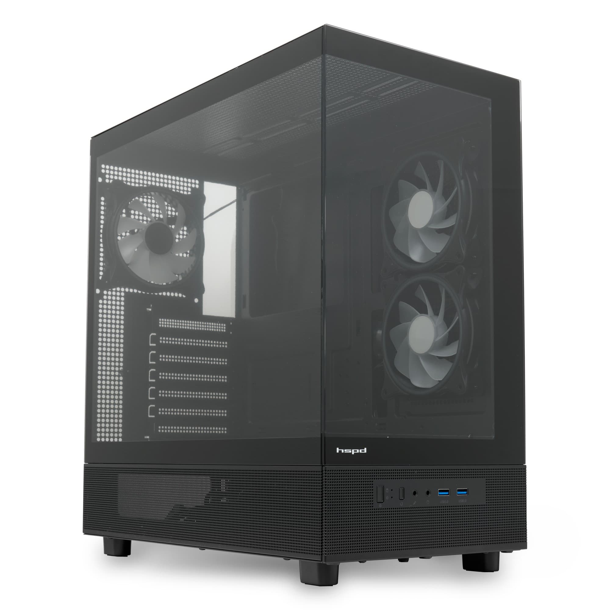 Корпус для ПК F710 Panoramic Black, Mid Tower, E-ATX/ATX/mATX/mITX, черный, с ARGB вент., без БП