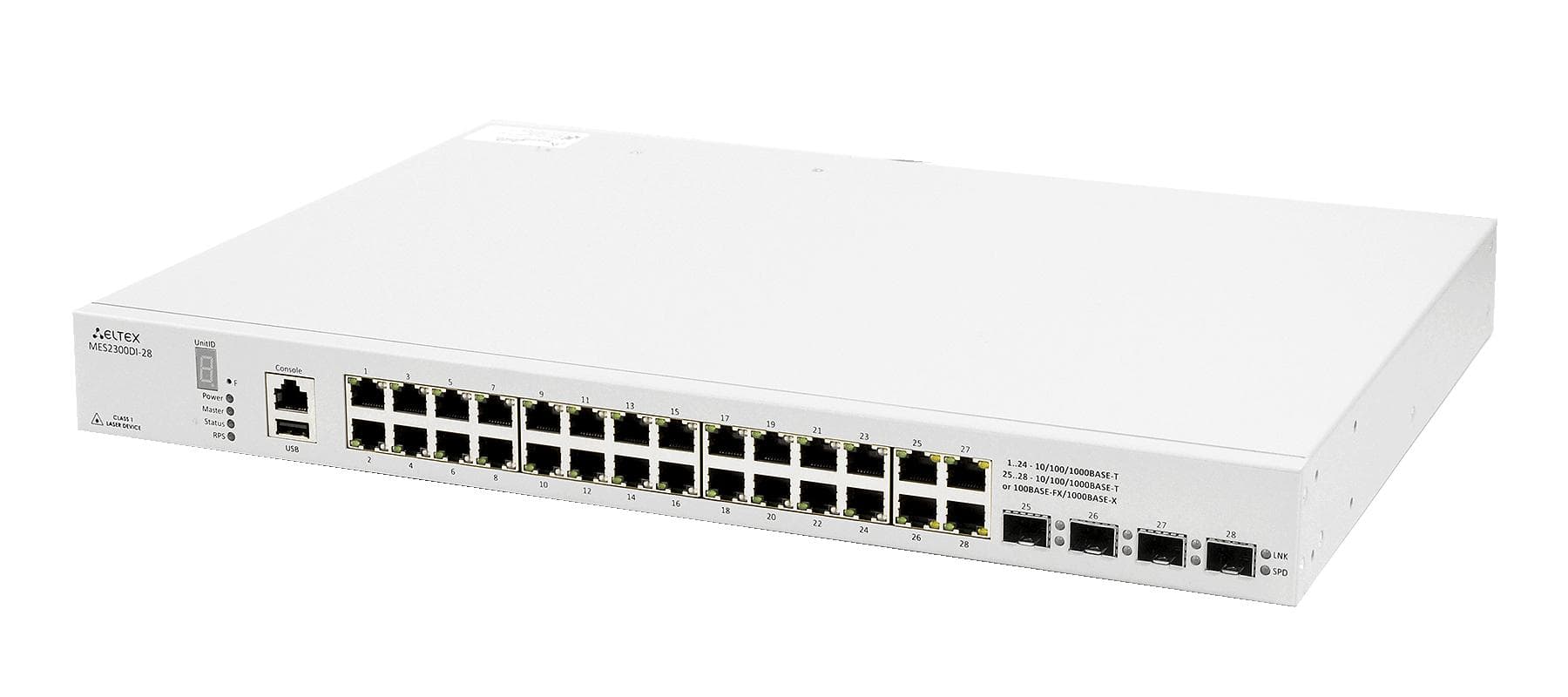 Коммутатор управляемый промышленный L3 24 порта RJ45/Combo10 100 1000 Мб/с