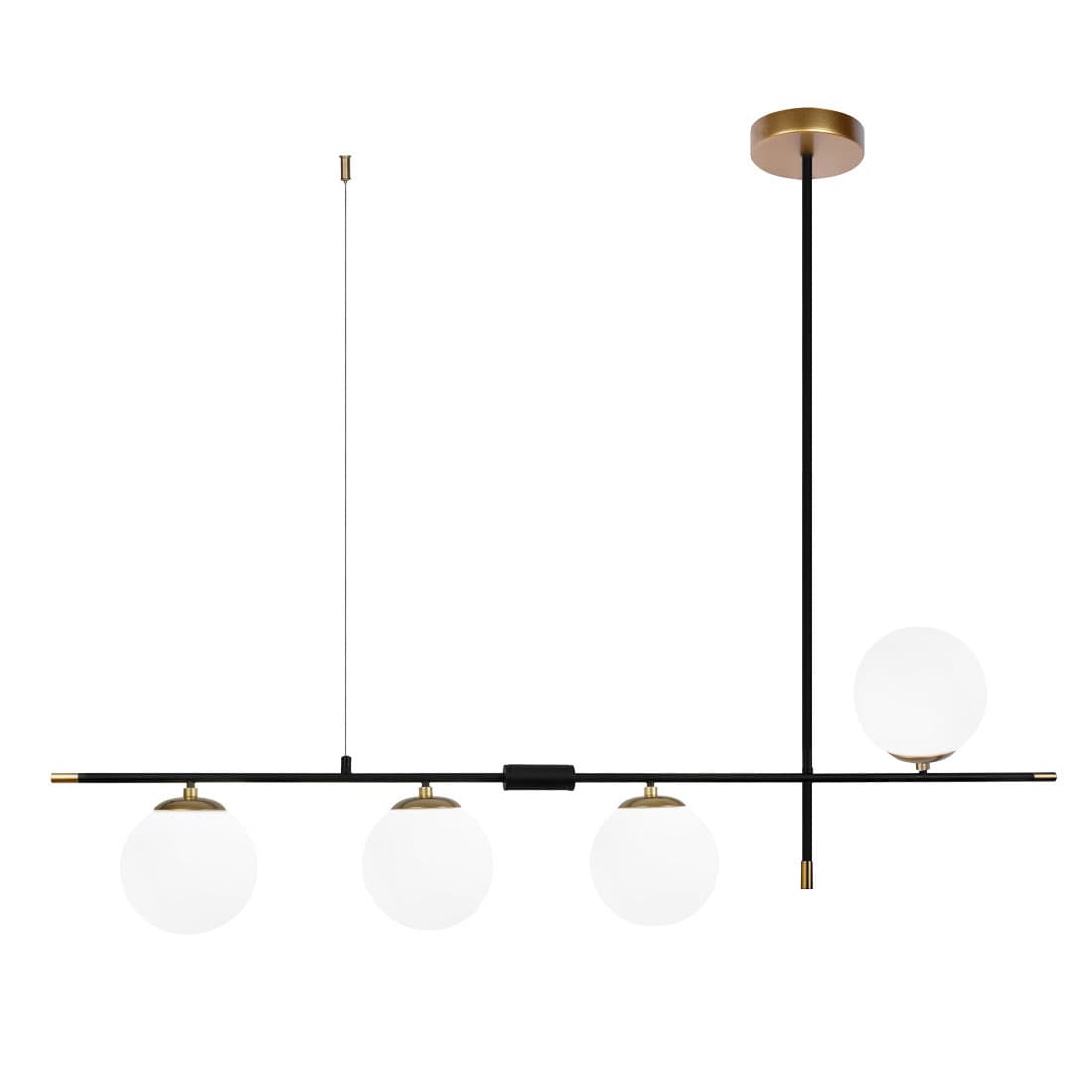 Люстра на штанге Arte Lamp ARKAB A2225SP-4BK E14 4х40Вт металл чёрный