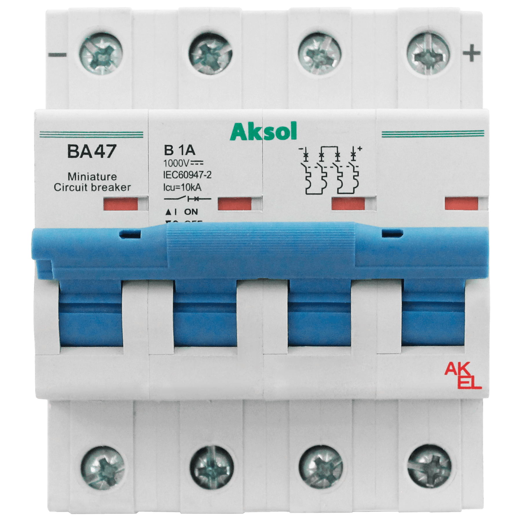 Выключатель автоматический ВА47-MCB-H-AKSOL-4P-B4-DC 4P/4A/B/10кА