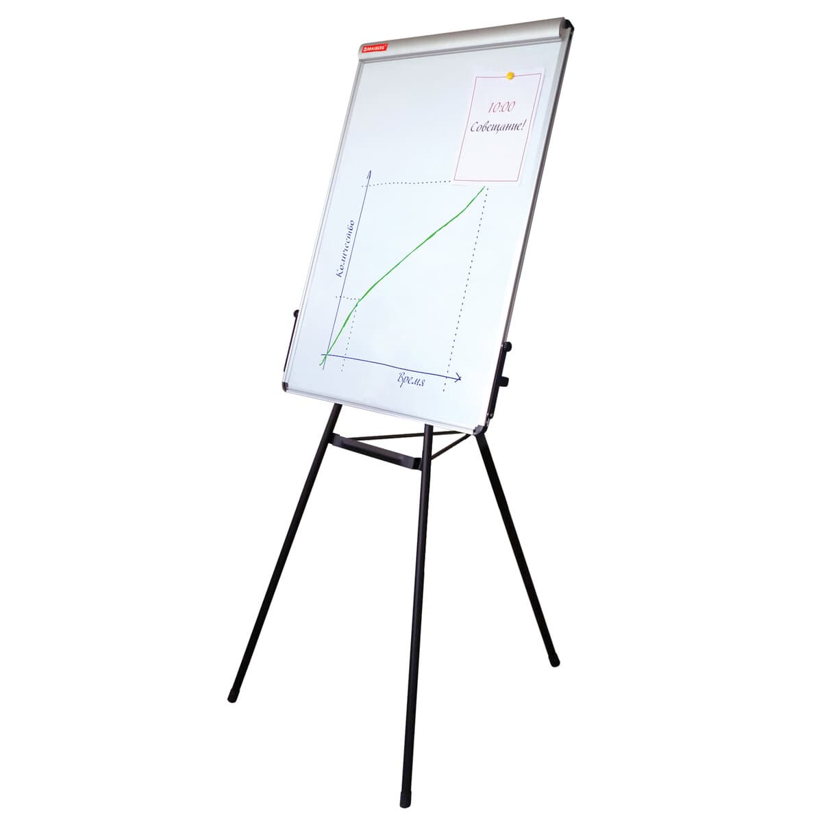 Доска-флипчарт магнитно-маркерная 70х100см, тренога, ГАРАНТИЯ 10 ЛЕТ, BRAUBERG, 231720