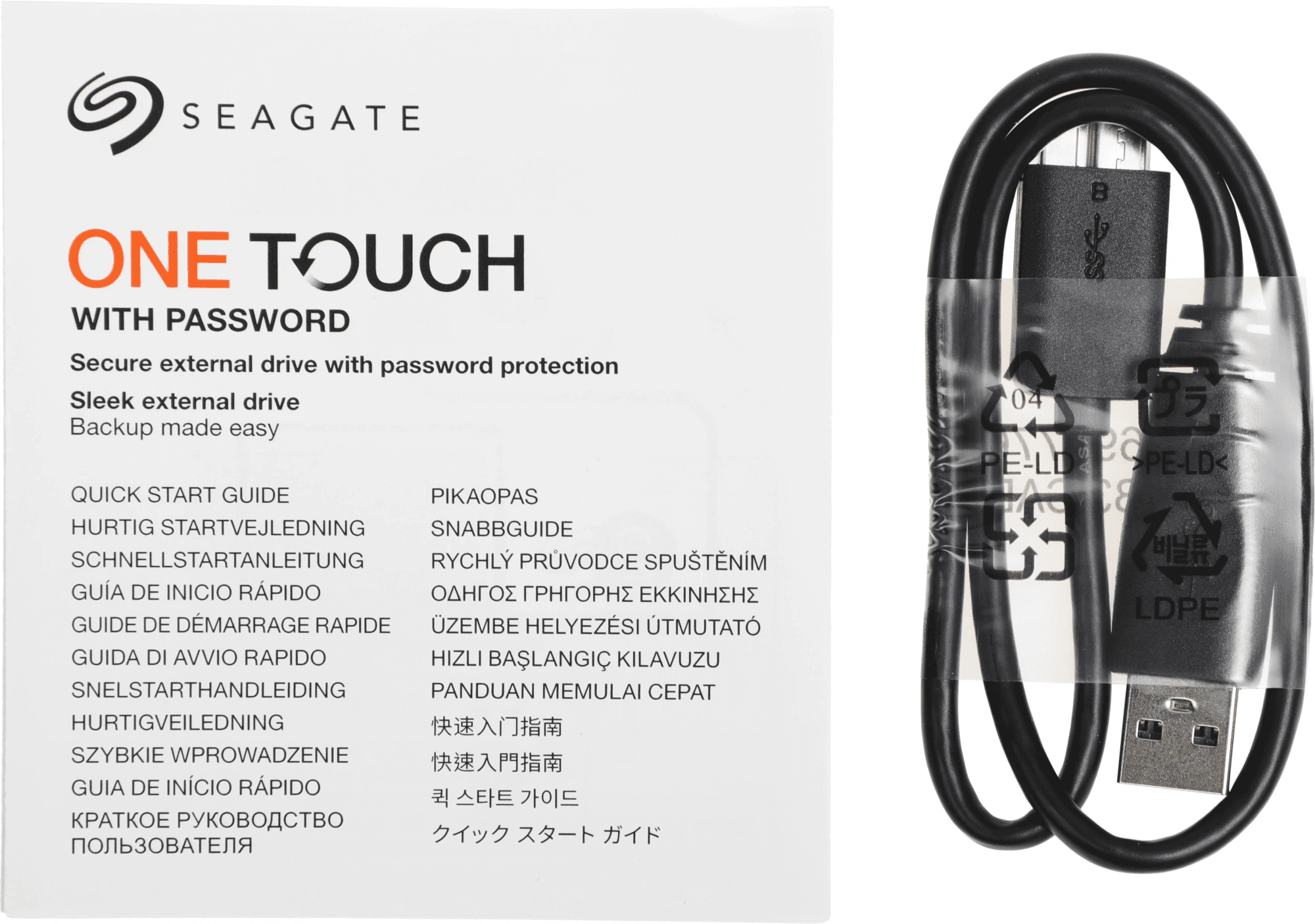 Жесткий диск внешний 2.5'' 4 ТБ,  One Touch, USB 3.2, серый