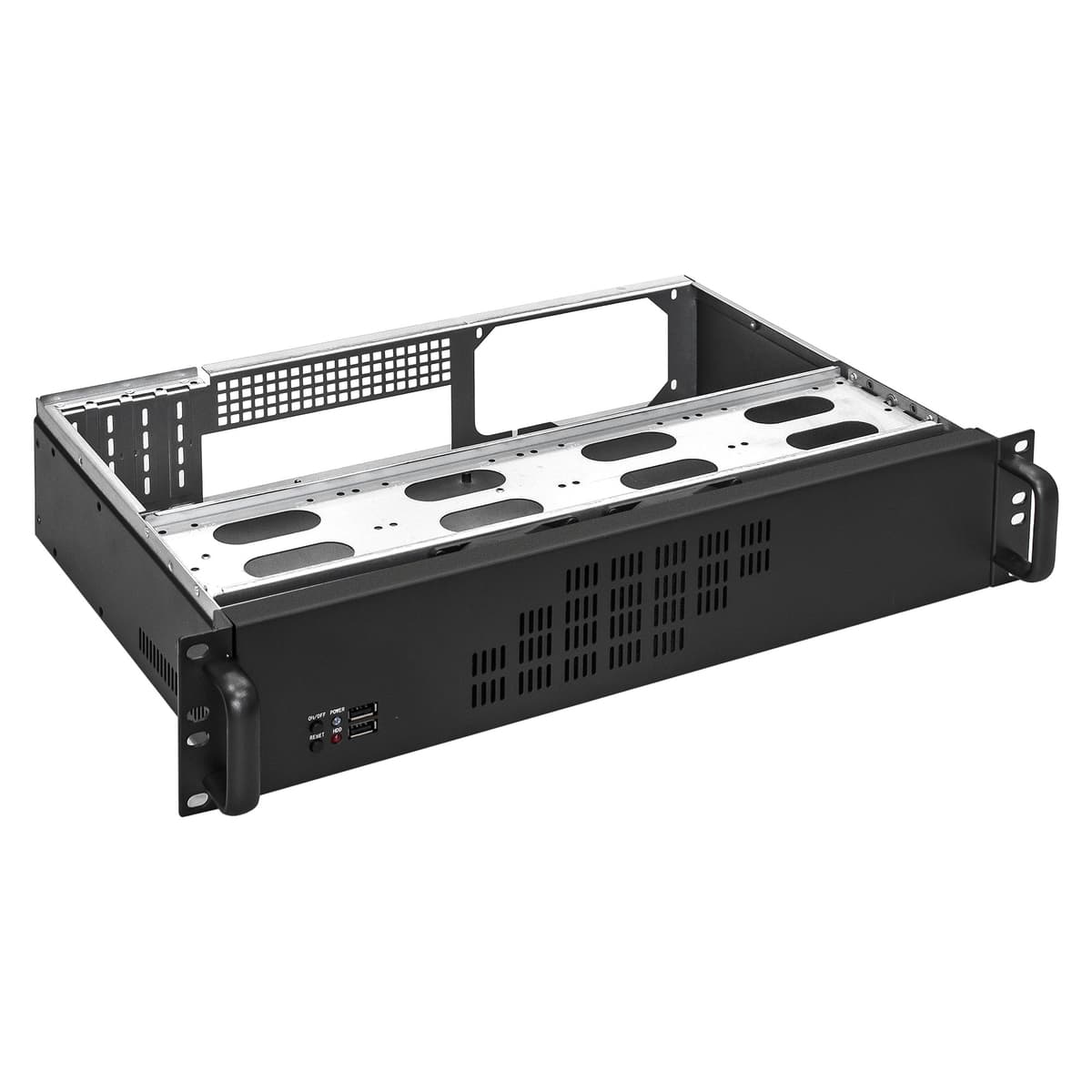 Серверный корпус 2U, 19'' стоечный, глубина 300 мм, без БП, USB