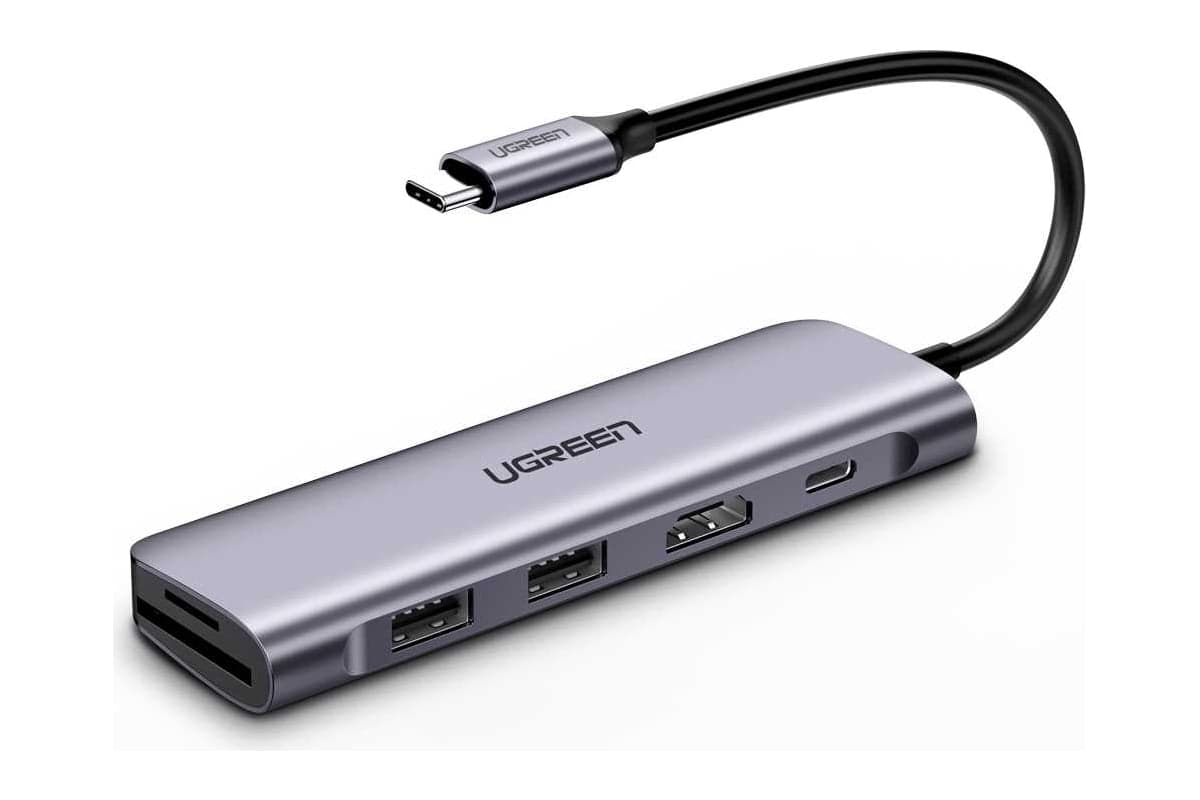 Хаб USB 6 в 1, HDMI, 2 x USB 3.0, SD-TF, PD