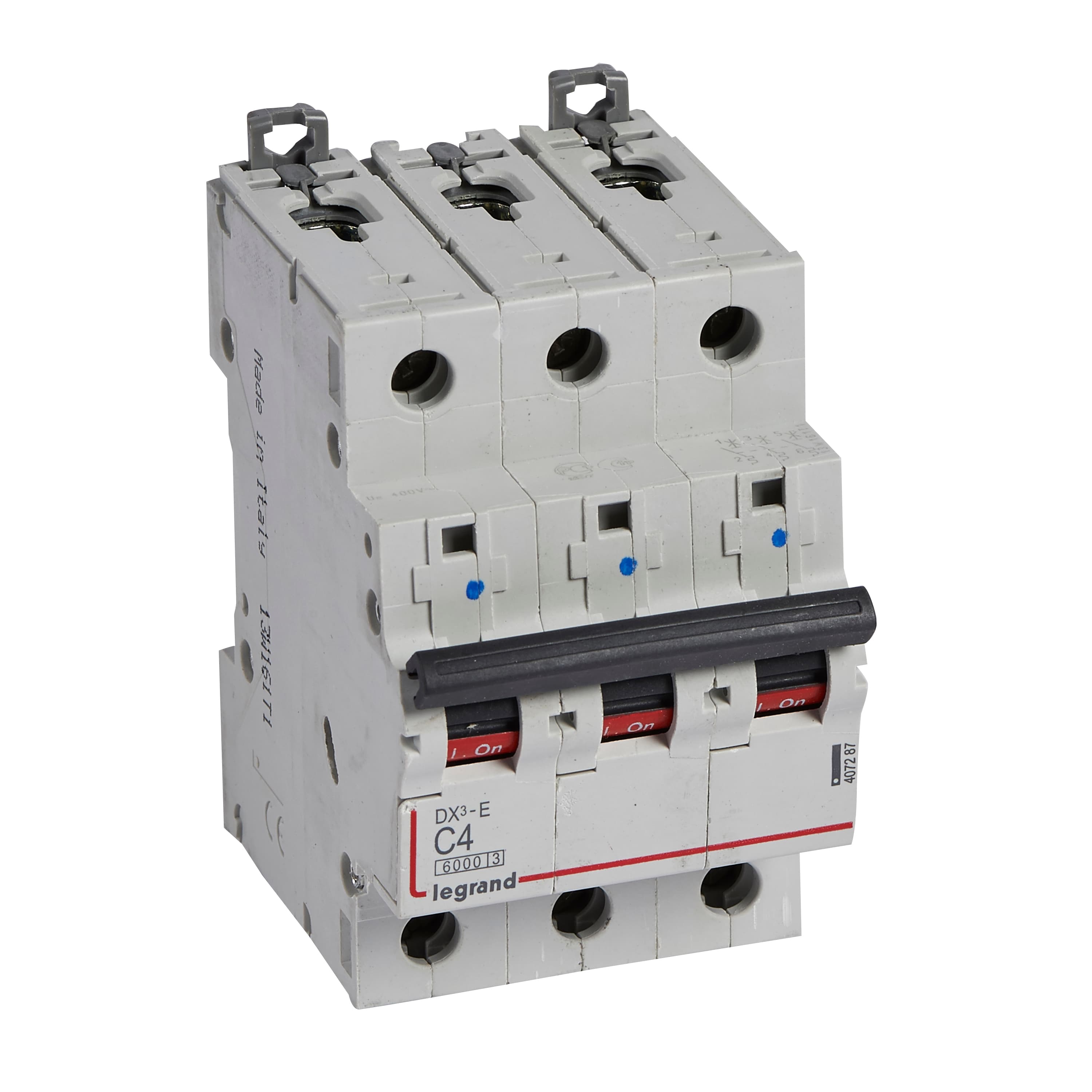 Выключатель автоматический трехполюсный 4А C DX3-E 6kA/6kА