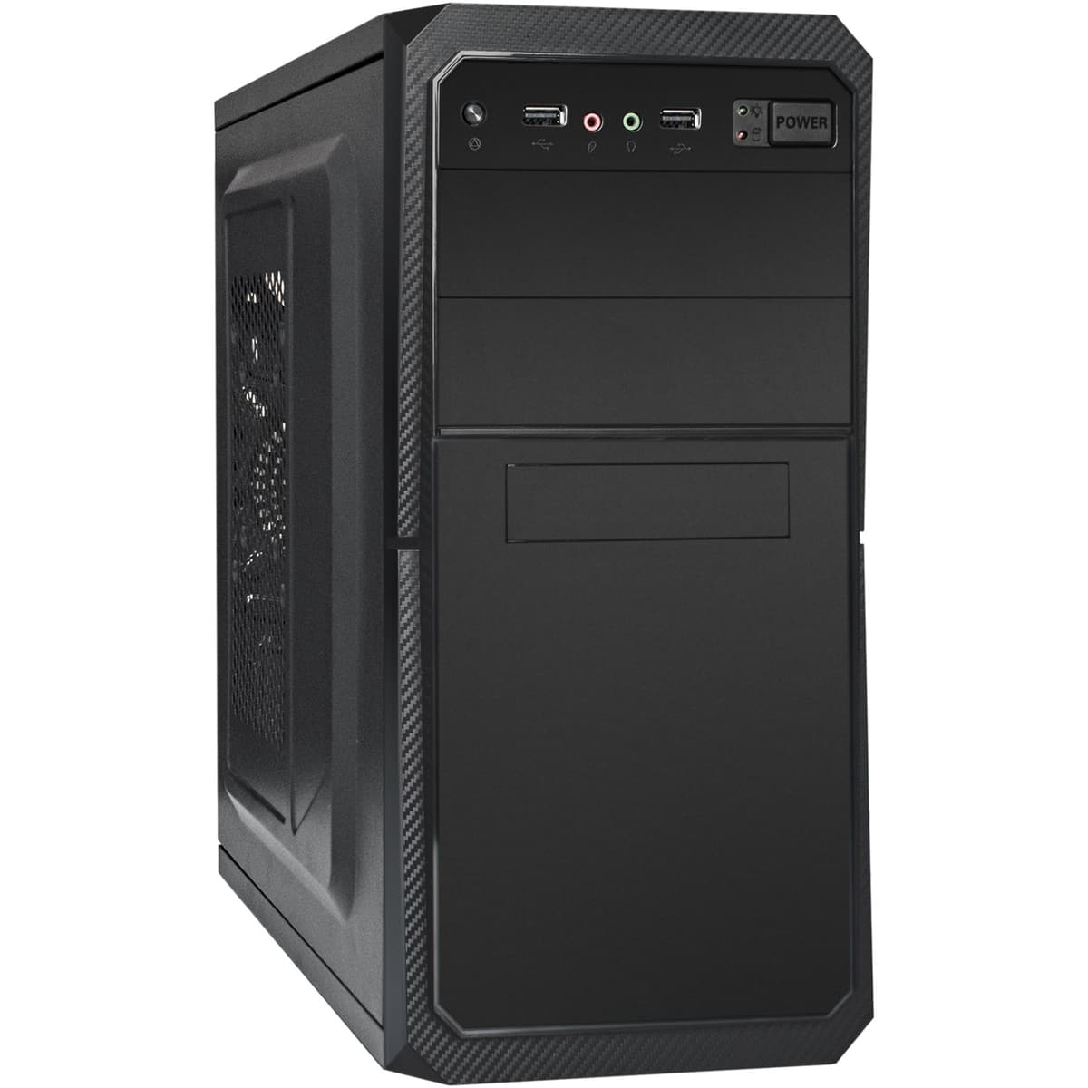 Корпус для ПК, Minitower, mATX, БП 500W, 2xUSB, аудио, чёрный