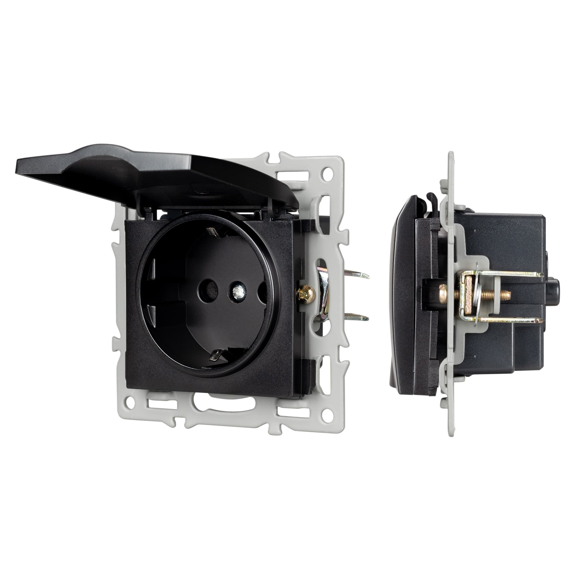 Механизм розетки влагозащищённый SCT-MCP-PL-BK 250V, 16A