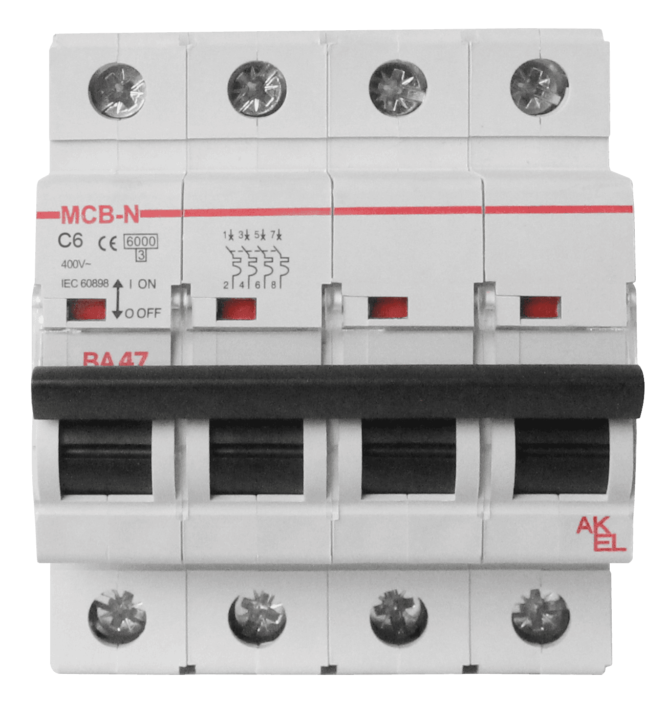 Выключатель автоматический ВА47-MCB-N-4P-C50-AC 4P/50A/C/6кА
