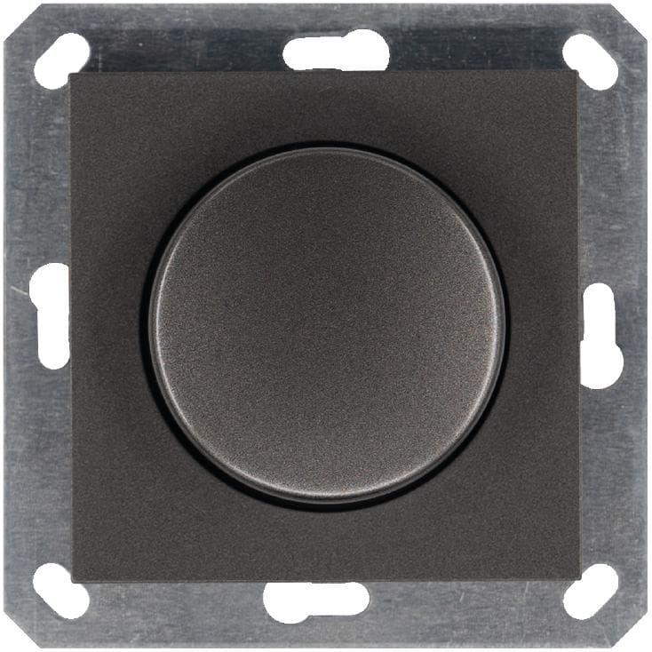 Диммер LED с накладкой 30-400W, 1gang 2way, цвет Мокко