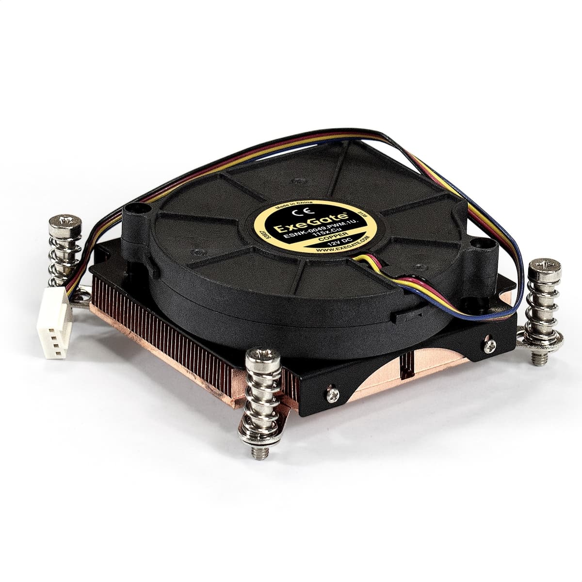 Вентилятор для процессора 75 мм, TDP 115W, 2000-5000RPM, 4pin, 46-54db, 2 шариковых подшипника