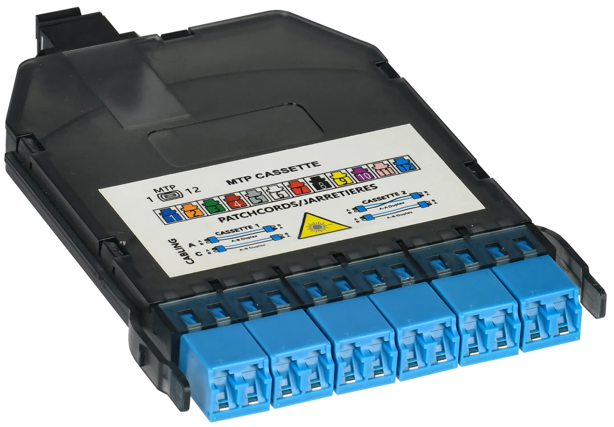 Кассета  для кросса HD. OS2. MPO Male. 6xLC-Duplex (12 ОВ)