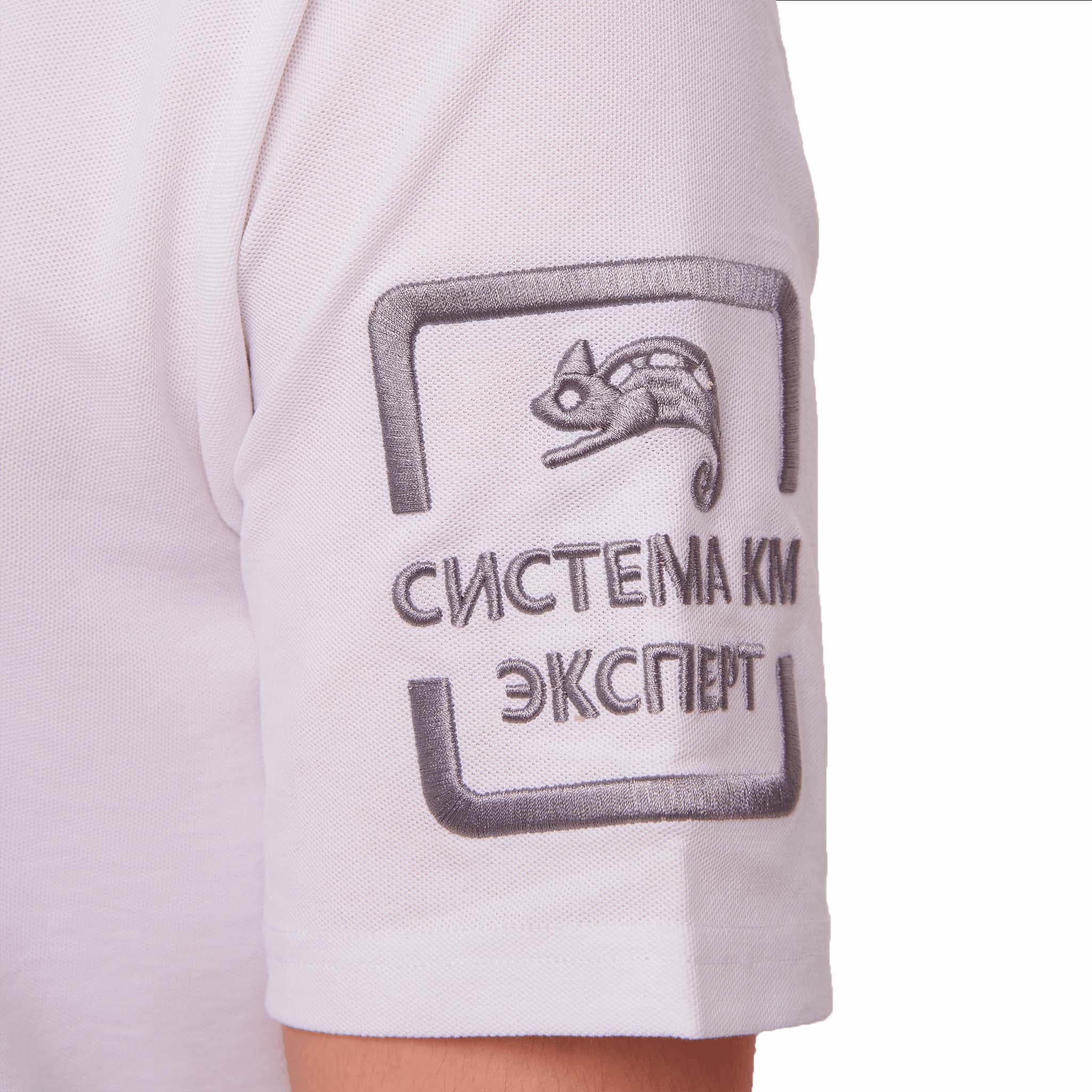 Рубашка поло с логотипом СИСТЕМА КМ размер L белая