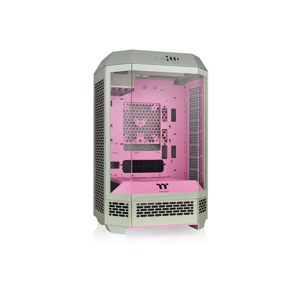 Корпус для ПК The Tower 300 Matcha Plum, Micro Tower, Micro-ATX, серо-зеленый