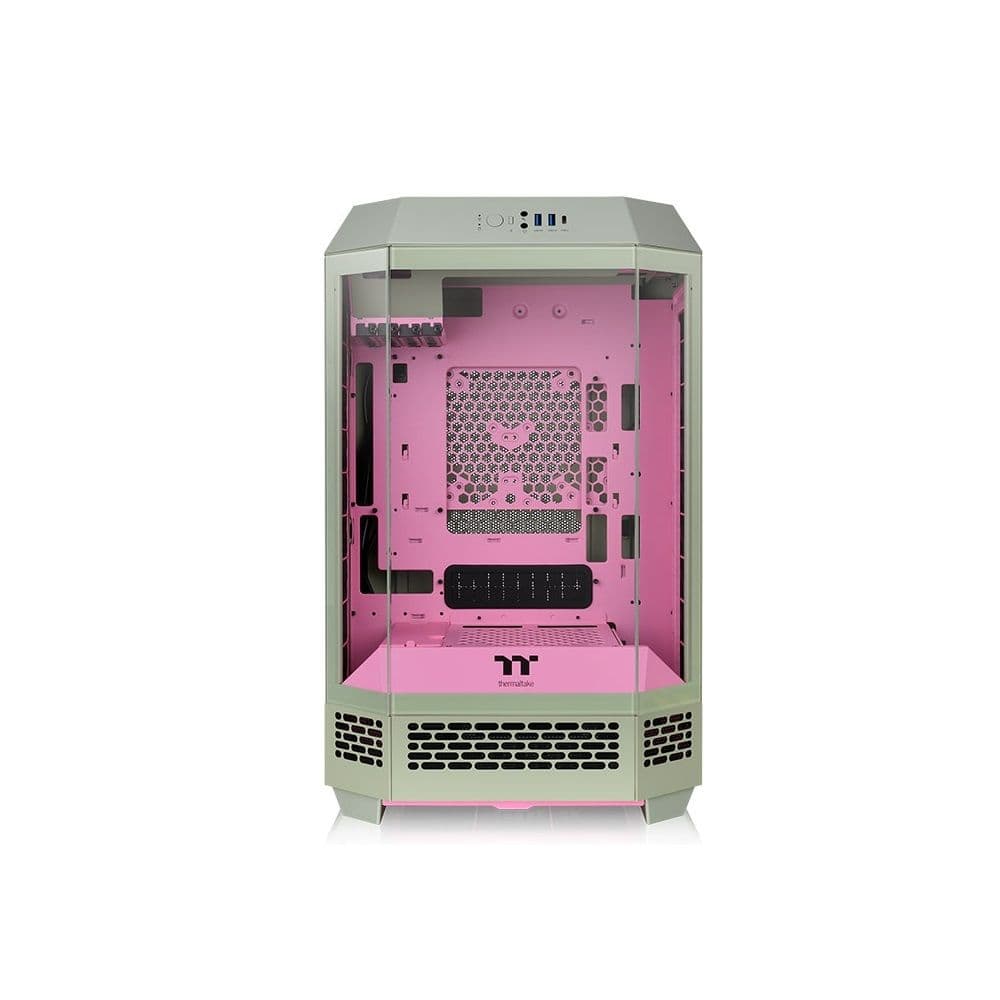 Корпус для ПК The Tower 300 Matcha Plum, Micro Tower, Micro-ATX, серо-зеленый