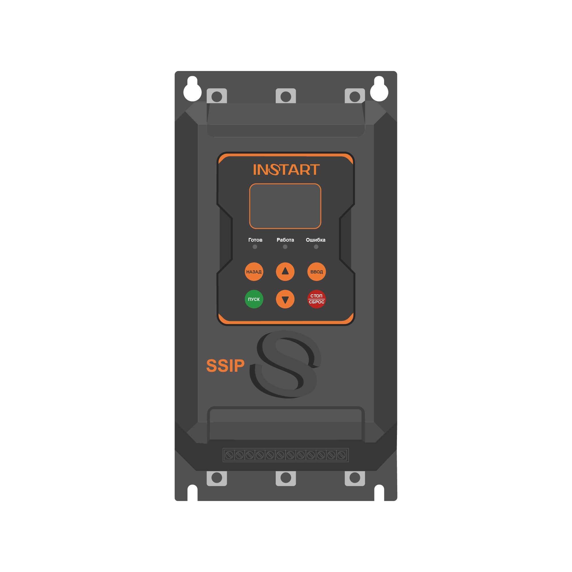 Устройство плавного пуска УПП 185 кВт 370 A, 3 ~ 342-440 В, IP00, Modbus RTU, съемная панель, русскоязычное меню, без обводного контактора