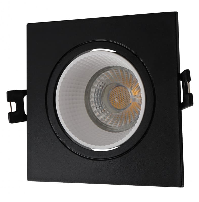 Светильник встраиваемый IP20 10 Вт GU5.3 LED черн./бел. пластик