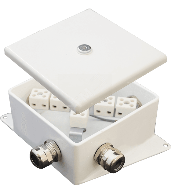 Коробка монтажная огнестойкая КМ-О (2к*60)-IP66-120х120 два ввода BC